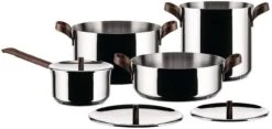 Alessi Pannenset Edo - PU100S7 - 4 Delige Set - Door Patricia Urquiola -Goedkope Keuken Benodigdheden 01 PU100S7 e788619e 2dc9 467a bbca b65e0319501b