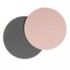 Jay Hill Onderzetters - Vegan Leer - Grijs / Roze - Dubbelzijdig - ø 10 Cm - 6 Stuks -Goedkope Keuken Benodigdheden 061113998236 1 1