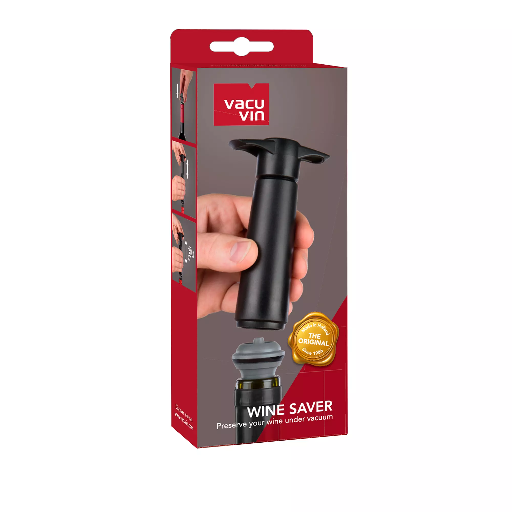 Vacu Vin Wijnpomp met 2 wijnstoppers - Wine Saver - Zwart Vacu Vin Wijnpomp Met 2 Wijnstoppers - Wine Saver - Zwart -Goedkope Keuken Benodigdheden 09814606 Wine Saver Black 1 Pump 2 Stoppers Pack