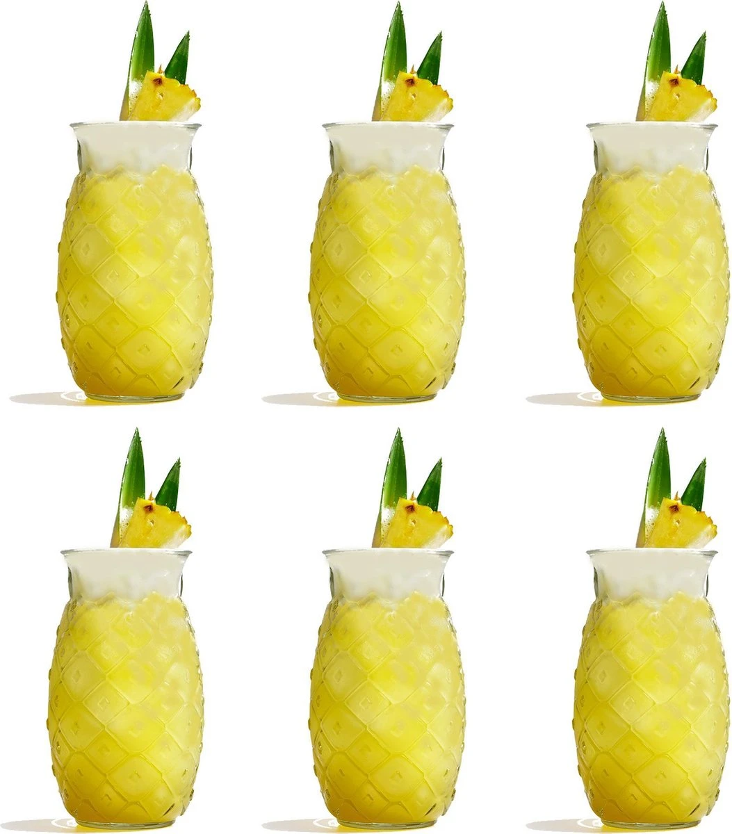 Cocktailglas / Tiki Ananas Glas - 400 ml - 6 stuks Cocktailglas / Tiki Ananas Glas - 400 Ml - 6 Stuks -Goedkope Keuken Benodigdheden