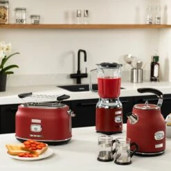 Westinghouse Retro Waterkoker + Broodrooster 2 Sleuven + Blender - Rood 11 Westinghouse Retro Waterkoker + Broodrooster 2 Sleuven + Blender - Rood -Goedkope Keuken Benodigdheden 1200x1200 134
