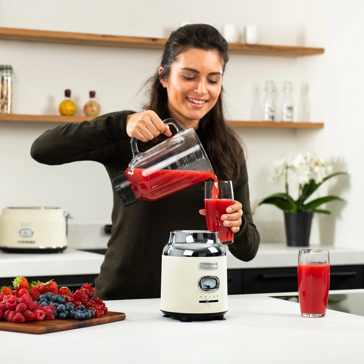 Westinghouse Retro Waterkoker + Broodrooster 2 Sleuven + Blender - Wit Westinghouse Retro Waterkoker + Broodrooster 2 Sleuven + Blender - Wit -Goedkope Keuken Benodigdheden