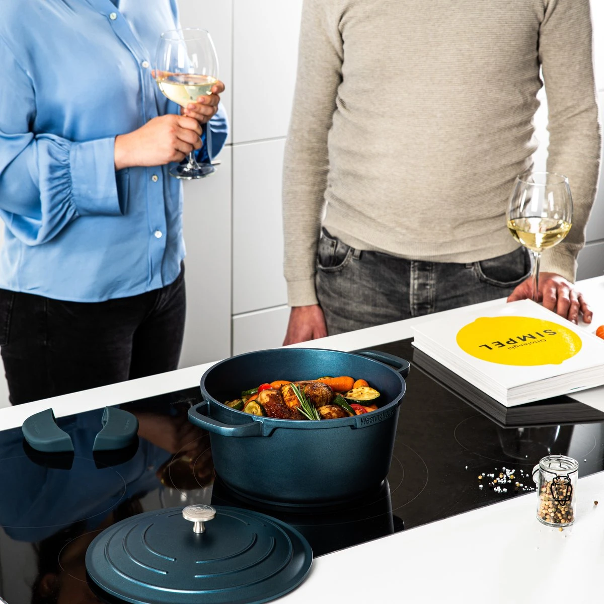 Westinghouse Pannenset Performance (Braadpan + Hapjespan) ø 28 cm - Blauw - Inductie en alle andere warmtebronnen Westinghouse Pannenset Performance (Braadpan + Hapjespan) ø 28 Cm - Blauw - Inductie En Alle Andere Warmtebronnen -Goedkope Keuken Benodigdheden