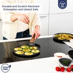 Westinghouse Pannenkoekpannenset Marble Wood - ø 26 En 28 Cm - Inductie En Alle Andere Warmtebronnen -Goedkope Keuken Benodigdheden 1200x1200 92