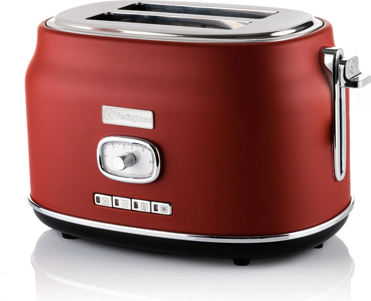 Westinghouse Retro Waterkoker + Broodrooster 2 Sleuven + Blender - Rood Westinghouse Retro Waterkoker + Broodrooster 2 Sleuven + Blender - Rood -Goedkope Keuken Benodigdheden