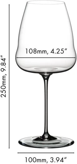 Riedel Witte Wijnglas Winewings - Sauvignon Blanc -Goedkope Keuken Benodigdheden 123400033 dimensions JA1hRfUg