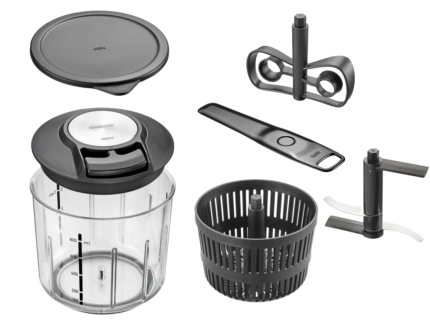 Gefu Hakmolen Speedwing - 800 ml Gefu Hakmolen Speedwing - 800 Ml -Goedkope Keuken Benodigdheden 13600 gefu multizerkleinerer speedwing 008