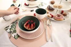 Jay Hill Placemats - Vegan Leer - Grijs / Roze - Dubbelzijdig - ø 38 Cm - 6 Stuks -Goedkope Keuken Benodigdheden 27 3