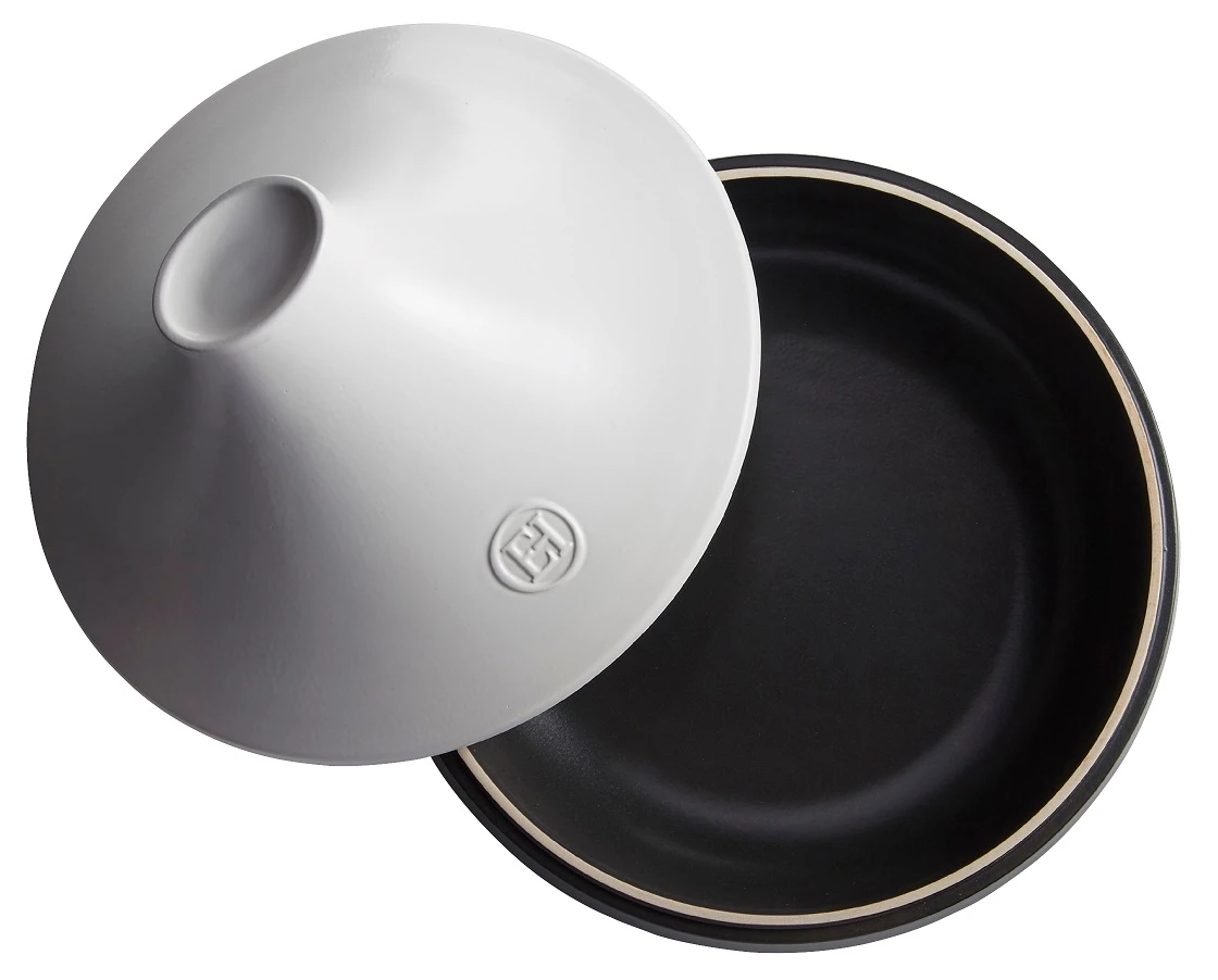 Emile Henry Tajine Delight - Zwart / Wit - Inductie - ø 33.5 cm / 4 liter Emile Henry Tajine Delight - Zwart / Wit - Inductie - ø 33.5 Cm / 4 Liter -Goedkope Keuken Benodigdheden 3289317766329 4