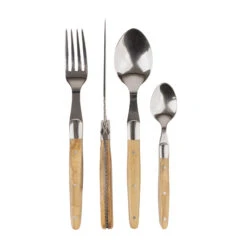 Jay Hill Bestekset Laguiole - Olijfhout - 4-delig -Goedkope Keuken Benodigdheden 45 bestek