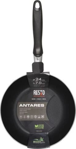 Resto Kitchenware Wokpannenset Antares ø 24 + 26 + 28 Cm - Inductie En Alle Andere Warmtebronnen -Goedkope Keuken Benodigdheden 614x1200