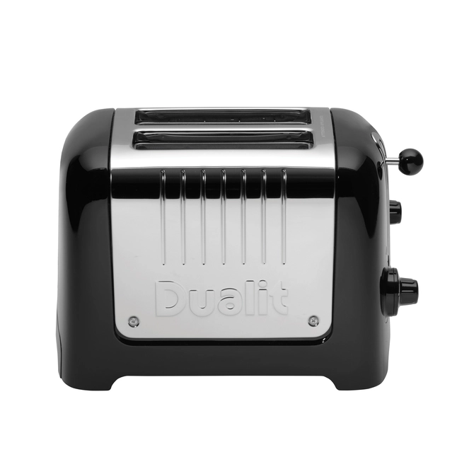 Dualit Broodrooster Lite - extra brede sleuven - gloss black - D26225 Dualit Broodrooster Lite - Extra Brede Sleuven - Gloss Black - D26225 -Goedkope Keuken Benodigdheden 85735 lite 2 slot black front web
