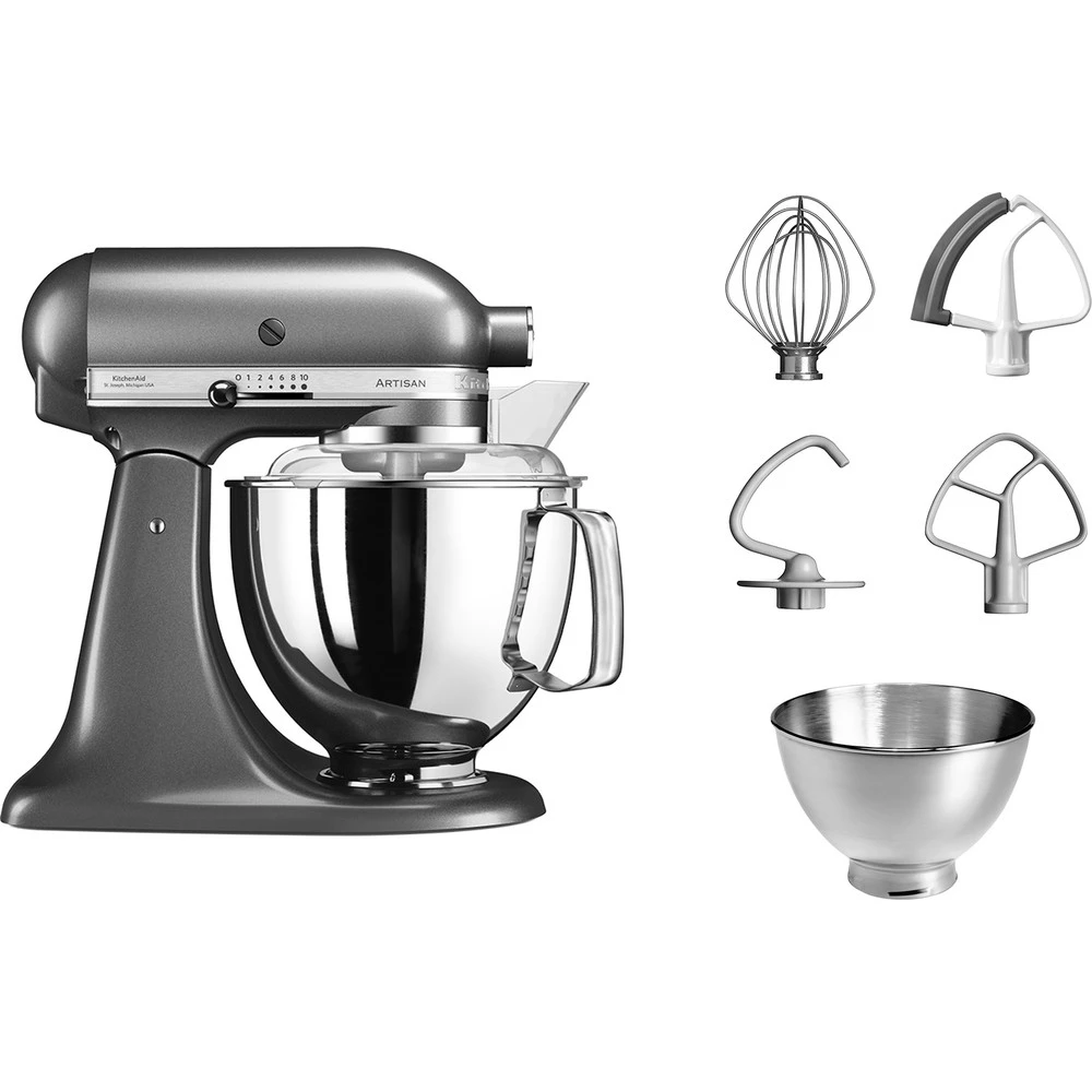 KitchenAid Keukenmachine Artisan - kantelbare kop - tingrijs - 4.8 liter - 5KSM175PSEMS KitchenAid Keukenmachine Artisan - Kantelbare Kop - Tingrijs - 4.8 Liter - 5KSM175PSEMS -Goedkope Keuken Benodigdheden 8597015014005B15D 1