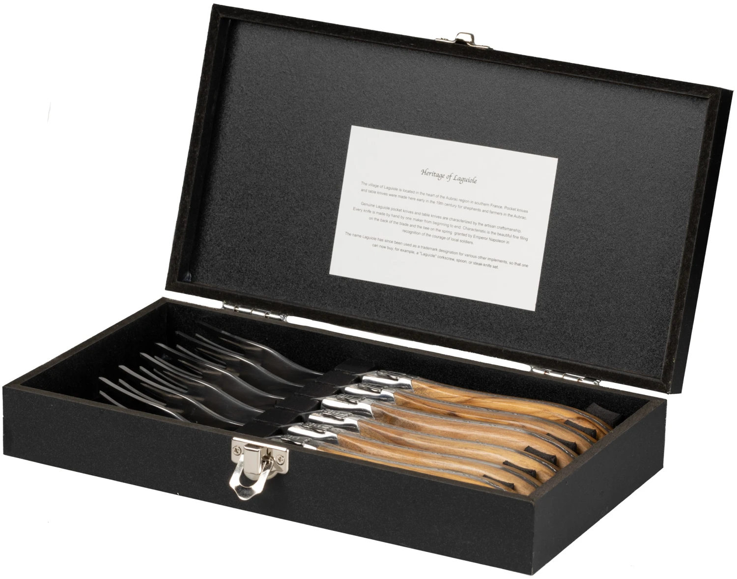 Jay Hill Steakbestek Laguiole - Olijfhout - 12 delige set Jay Hill Steakbestek Laguiole - Olijfhout - 12 Delige Set -Goedkope Keuken Benodigdheden 8720364450892 1 1