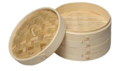 Sareva Stoommandje - Bamboe - 2-laags - ø 25 Cm 7 Sareva Stoommandje - Bamboe - 2-laags - ø 25 Cm -Goedkope Keuken Benodigdheden 8720364451042 4