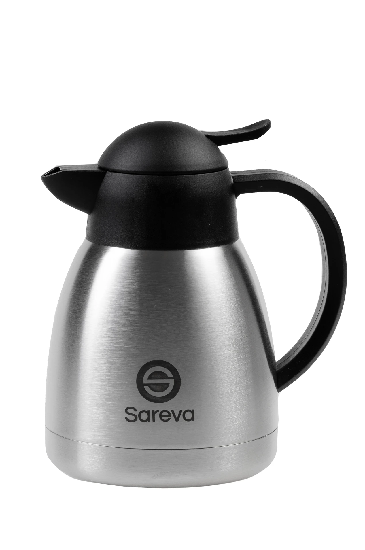 Sareva Thermoskan - RVS - Zwart - 1 liter Sareva Thermoskan - RVS - Zwart - 1 Liter -Goedkope Keuken Benodigdheden 8720364452988