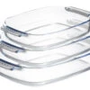 Sareva Ovenschalen - Hittebestendig Glas - 2 / 2.7 / 3.8 Liter - 3 Delige Set -Goedkope Keuken Benodigdheden 8720364455279