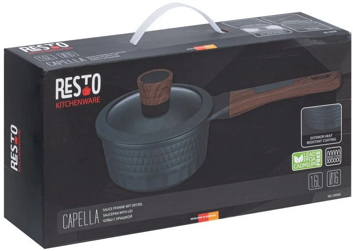 Resto Kitchenware Steelpan Capella - ø 16 cm / 1.4 liter - standaard anti-aanbaklaag Resto Kitchenware Steelpan Capella - ø 16 Cm / 1.4 Liter - Standaard Anti-aanbaklaag -Goedkope Keuken Benodigdheden 93500.4260403579015.ver30