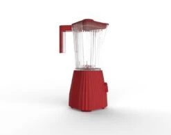 Alessi Blender Plissé - 5 Snelheden + Turbostand - Rood - Michele De Lucchi - 1.5 Liter - MDL09 R -Goedkope Keuken Benodigdheden Alessi Blender1