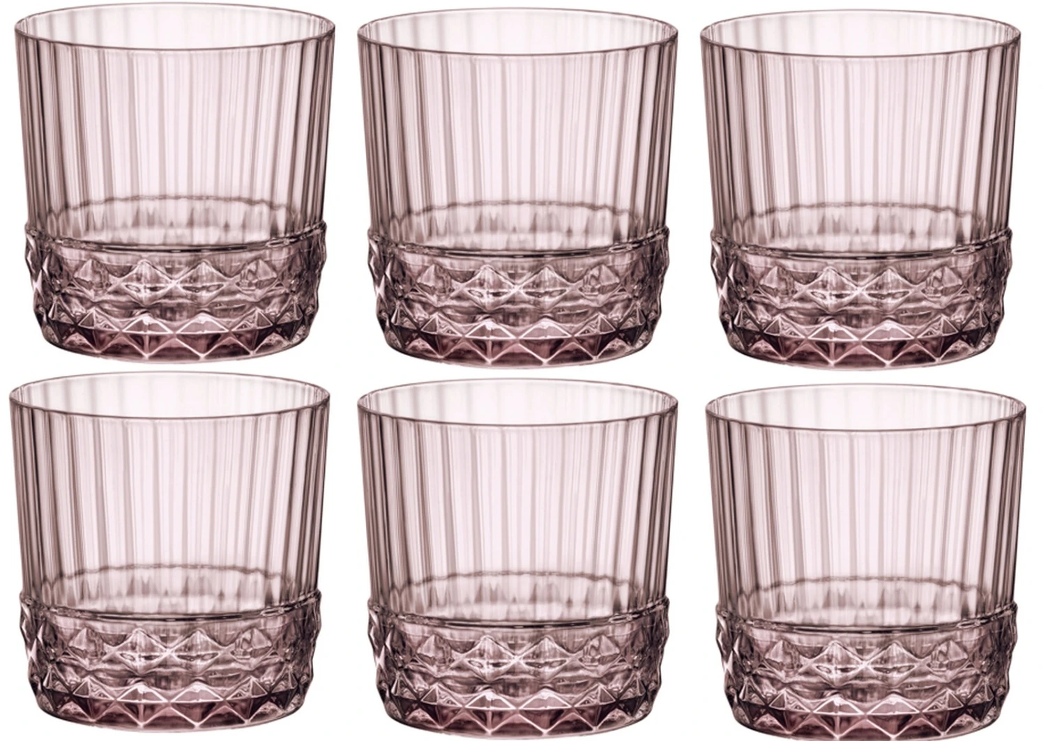 Bormioli Rocco Cocktailglazen / Whiskey Glazen / Waterglazen America 20's - Lilac Rose - 370 ml - 6 stuks Bormioli Rocco Cocktailglazen / Whiskey Glazen / Waterglazen America 20's - Lilac Rose - 370 Ml - 6 Stuks -Goedkope Keuken Benodigdheden Bormioli Whiskyglas 300ml Lilac Rose 6 1