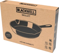 Blackwell Koekenpan - Gietijzer - ø 25 Cm - Zonder Anti-aanbaklaag -Goedkope Keuken Benodigdheden Box25 Package New 1