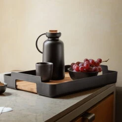 Eva Solo Thermoskan Silhouette Zwart 1 Liter -Goedkope Keuken Benodigdheden Eva Solo Nordic Kitchen Serviertablett rechteckig Eiche schwarz Situation