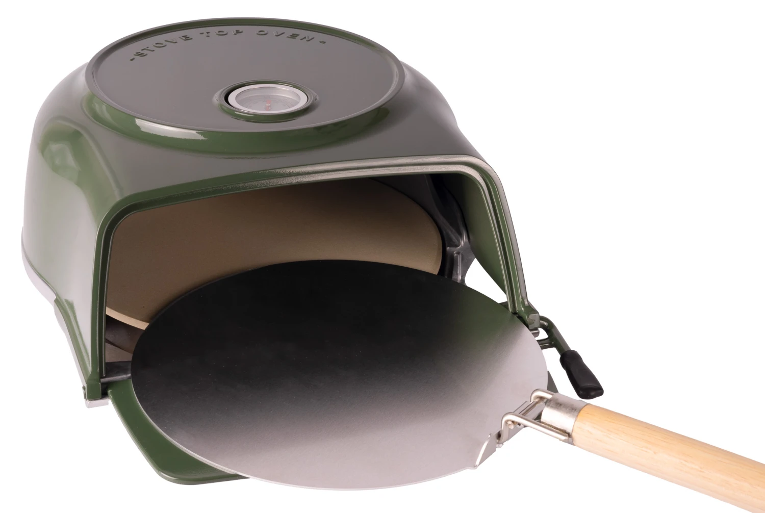 Fernus & Friends Pizza Oven - voor Fornuis - duck green - voor ø 26 cm pizza's Fernus & Friends Pizza Oven - Voor Fornuis - Duck Green - Voor ø 26 Cm Pizza's -Goedkope Keuken Benodigdheden Fernus groen 2 1
