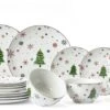 Studio Tavola Kerstservies - Porselein - Rood - 18-delig / 6 Personen -Goedkope Keuken Benodigdheden HIT Kerstservies Rood 01 1