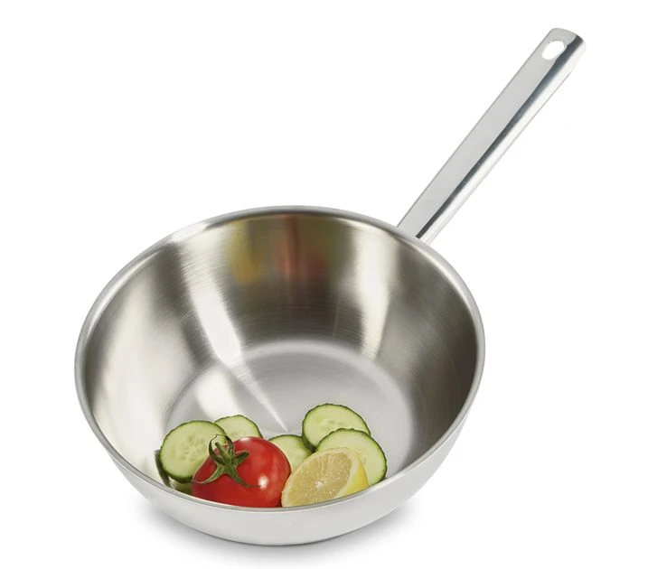 Habonne Wokpan - TriPly RVS - ø 24 cm - zonder anti-aanbaklaag Habonne Wokpan - TriPly RVS - ø 24 Cm - Zonder Anti-aanbaklaag -Goedkope Keuken Benodigdheden Habonne wok 24 cm Triply met steel sfeer