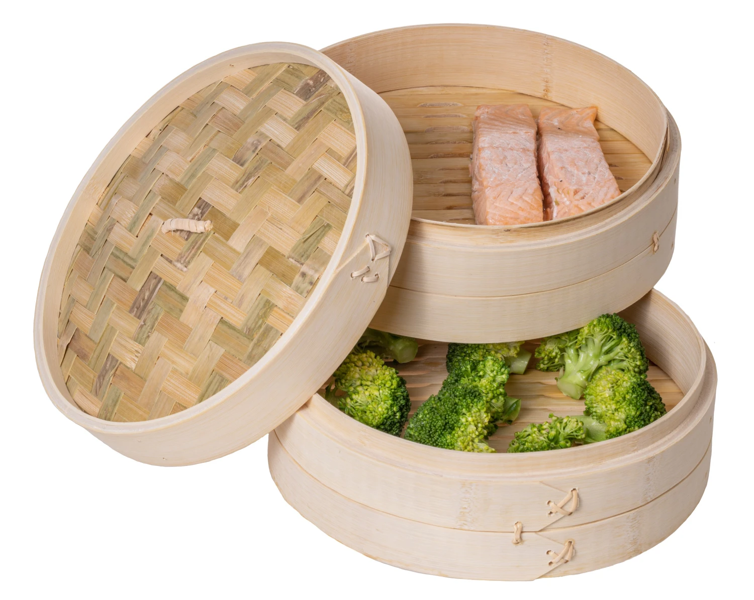Sareva Stoommandje - Bamboe - 2-laags - ø 25 cm Sareva Stoommandje - Bamboe - 2-laags - ø 25 Cm -Goedkope Keuken Benodigdheden Item 2 7