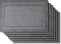 Jay Hill Placemats - Grijs - 45 X 31 Cm - 6 Stuks