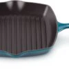 Le Creuset Grillpan Signature - Deap Teal - 26 X 26 Cm - Geëmailleerde Anti-aanbaklaag -Goedkope Keuken Benodigdheden LC 20190927 HL PS FS 20183266420422 002