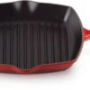 Le Creuset Grillpan Signature - Kersenrood - 26 X 26 Cm - Geëmailleerde Anti-aanbaklaag -Goedkope Keuken Benodigdheden LC 20200506 HL PS FS 20183260600422 002