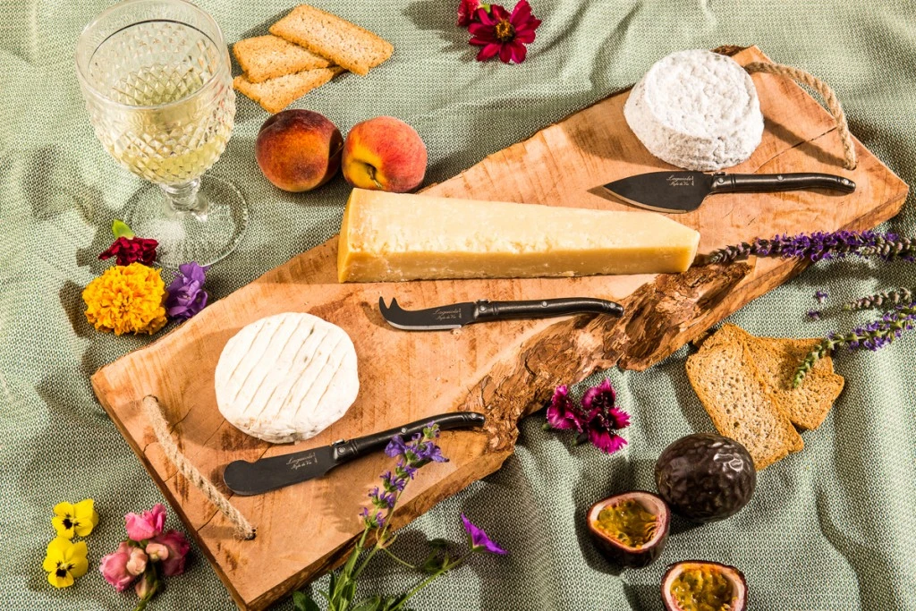 Laguiole Style de Vie Kaasmessenset Black Stonewash Laguiole Style De Vie Kaasmessenset Black Stonewash -Goedkope Keuken Benodigdheden Laguiole kaasmessen black stonewasg sf kl 4