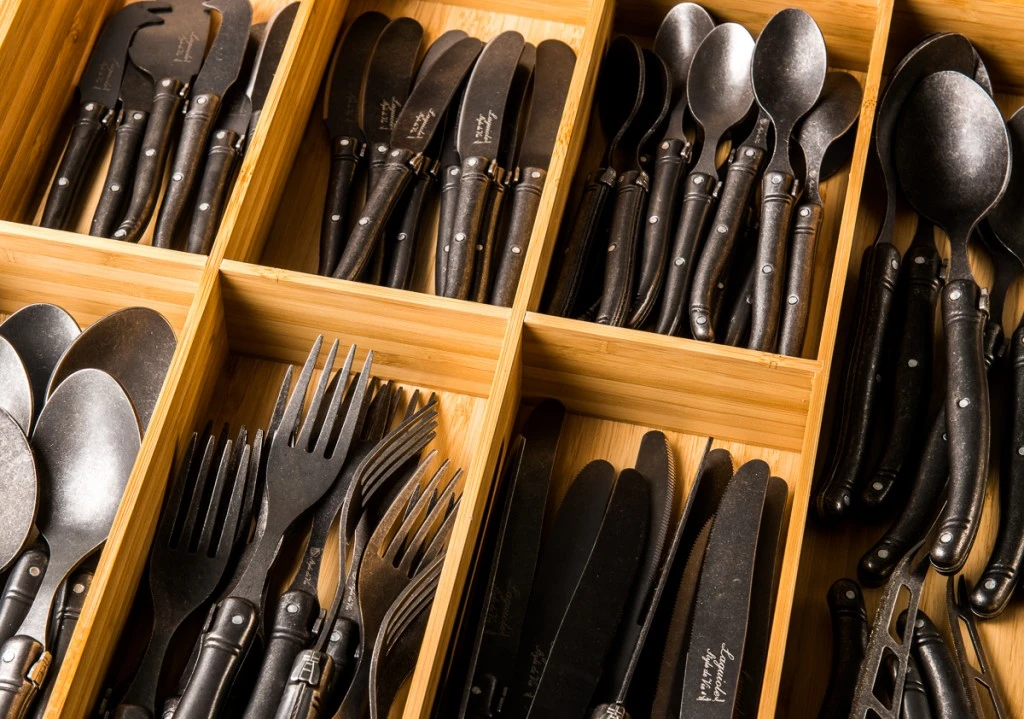 Laguiole Style de Vie Kaasmessenset Black Stonewash Laguiole Style De Vie Kaasmessenset Black Stonewash -Goedkope Keuken Benodigdheden Laguiole kaasmessen black stonewasg sf kl 5