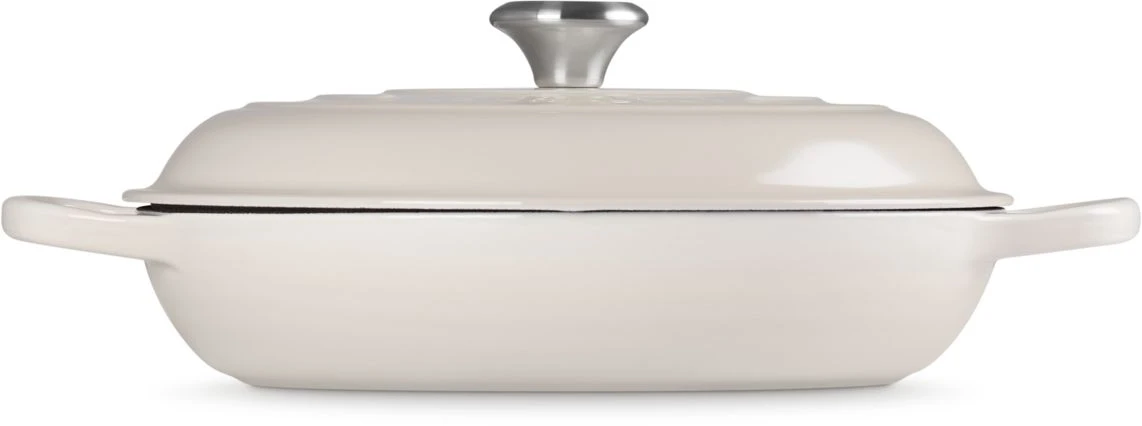 Le Creuset Braadpan Signature - Campagnard - Meringue - ø 30 cm / 3.5 liter Le Creuset Braadpan Signature - Campagnard - Meringue - ø 30 Cm / 3.5 Liter -Goedkope Keuken Benodigdheden Le Creuset LC 20220726 HL PS FS 21180307164430 003