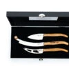 Laguiole Style De Vie Kaasmessen / Kaasmessenset Luxury Line Olijfhout - 3 Stuks -Goedkope Keuken Benodigdheden LuxKaasV2Olijf