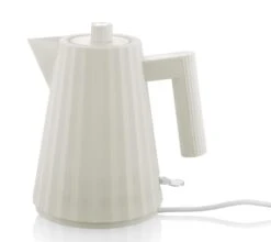 Alessi Waterkoker Plissé - Droogkookbeveiliging - Wit - Michele De Lucchi - 1 Liter - MDL06/1 W -Goedkope Keuken Benodigdheden MDL06 1 W 1