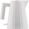 Alessi Waterkoker Plissé - Droogkookbeveiliging - Wit - Michele De Lucchi - 1 Liter - MDL06/1 W -Goedkope Keuken Benodigdheden MDL06 W 1 A4 3500pxl