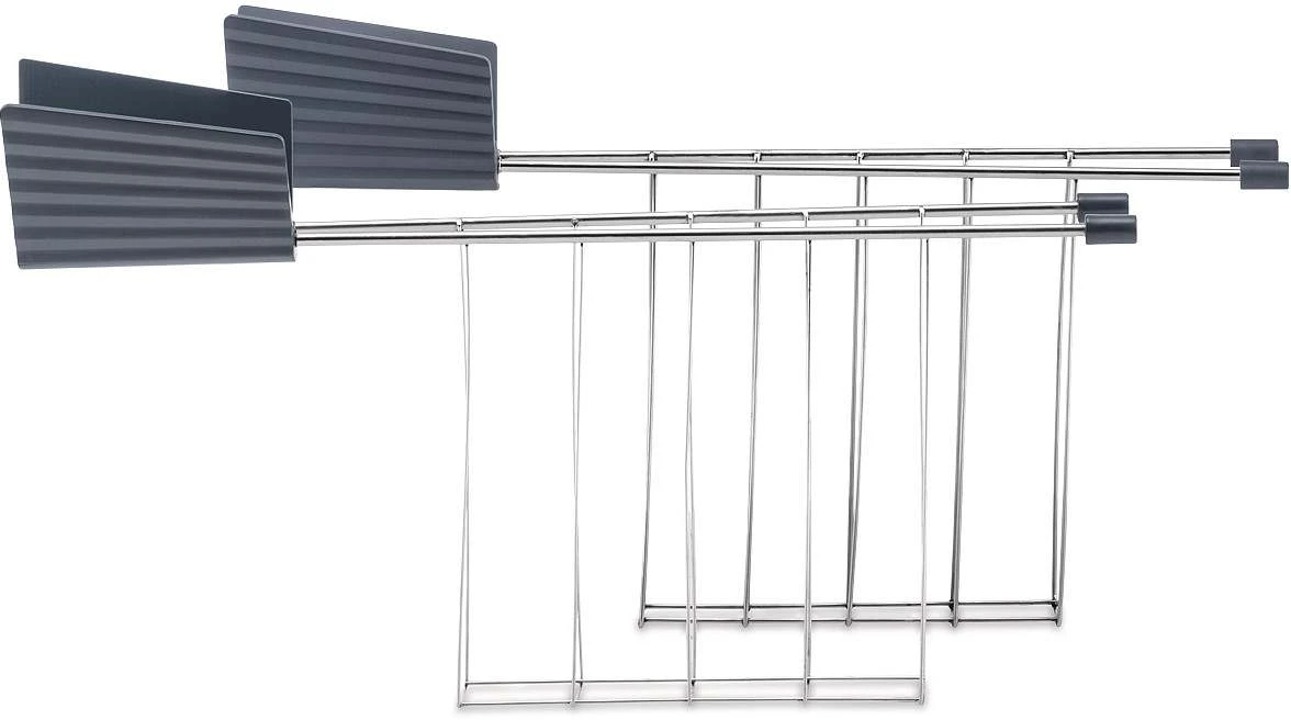 Alessi Tostiklemmen voor Broodrooster Plissé - Grijs - Michele de Lucchi - MDL08RA G Alessi Tostiklemmen Voor Broodrooster Plissé - Grijs - Michele De Lucchi - MDL08RA G -Goedkope Keuken Benodigdheden