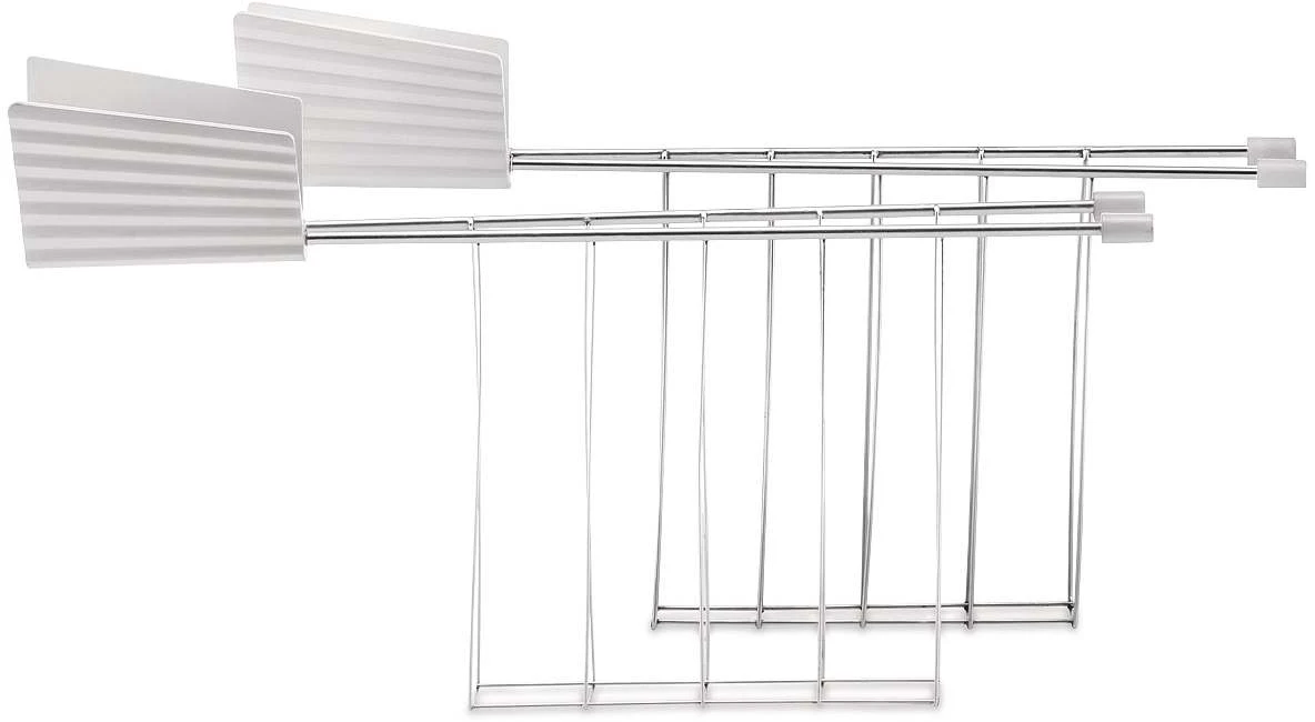 Alessi Tostiklemmen voor Broodrooster Plissé - Wit - Michele de Lucchi - MDL08RA W Alessi Tostiklemmen Voor Broodrooster Plissé - Wit - Michele De Lucchi - MDL08RA W -Goedkope Keuken Benodigdheden