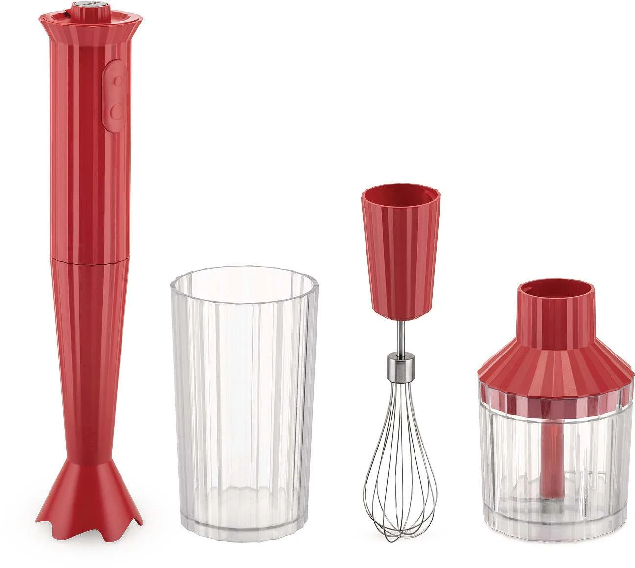 Alessi Staafmixer Set Plissé - Rood - Michele de Lucchi - MDL10S R Alessi Staafmixer Set Plissé - Rood - Michele De Lucchi - MDL10S R -Goedkope Keuken Benodigdheden