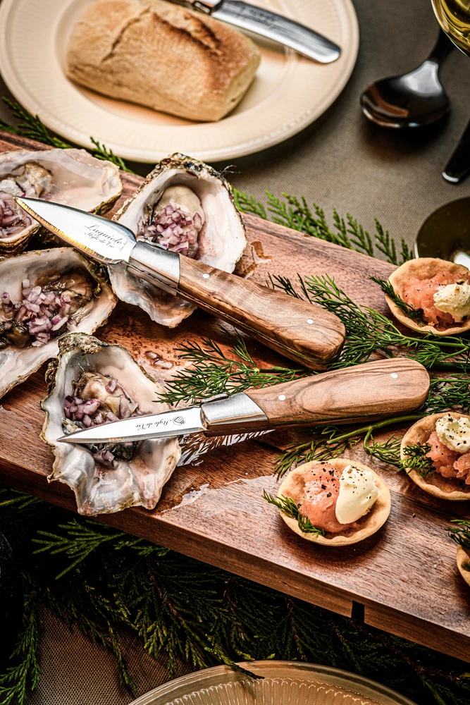 Laguiole Style de Vie Oestermessen met Oesterhouder Luxury Line Olijfhout Laguiole Style De Vie Oestermessen Met Oesterhouder Luxury Line Olijfhout -Goedkope Keuken Benodigdheden OesterOliveGift 3