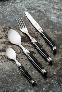 Laguiole Style De Vie Bestekset Premium Line - Zwart - 24 Delig / 6 Personen 4 Laguiole Style De Vie Bestekset Premium Line - Zwart - 24 Delig / 6 Personen -Goedkope Keuken Benodigdheden PrCouvZwart 1
