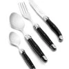 Laguiole Style De Vie Bestekset Premium Line - Zwart - 24 Delig / 6 Personen -Goedkope Keuken Benodigdheden PrCouvZwart