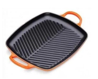 Le Creuset Grillplaat Signature - Oranjerood - 30 x 27 cm Le Creuset Grillplaat Signature - Oranjerood - 30 X 27 Cm -Goedkope Keuken Benodigdheden Rechthoekige grillplaat 30 cm Oranjerood 2