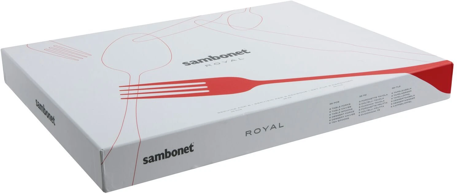 Sambonet Bestekset Royal - Zwart - 36 delig / 6 personen Sambonet Bestekset Royal - Zwart - 36 Delig / 6 Personen -Goedkope Keuken Benodigdheden Sambonet Bestekset Royal 4