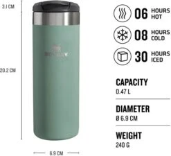 Stanley Thermosbeker The AeroLight - Shale Metallic - 470 Ml -Goedkope Keuken Benodigdheden TheAeroLight TransitMug 0.47L USPs Thermals 3 720x