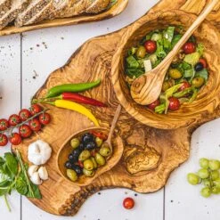 Jay Hill Serveerplank Tunea - Olijfhout - Schors XL 64 - 72 Cm -Goedkope Keuken Benodigdheden Tunea 34 5