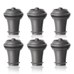 Vacu Vin Wijnstopper Vacuum Wine Stopper - Grijs - 6 Stuks